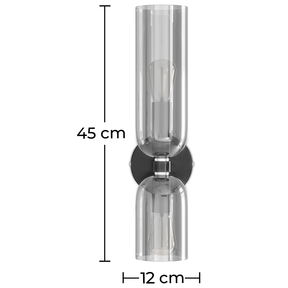 Buy Lamp Wall Light - Crystal and Metal - Hat Smoke 60523 - in the EU