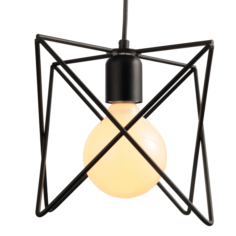 Buy Ceiling Lamp - Industrial Design Pendant Lamp - Star Black 58230 - prices