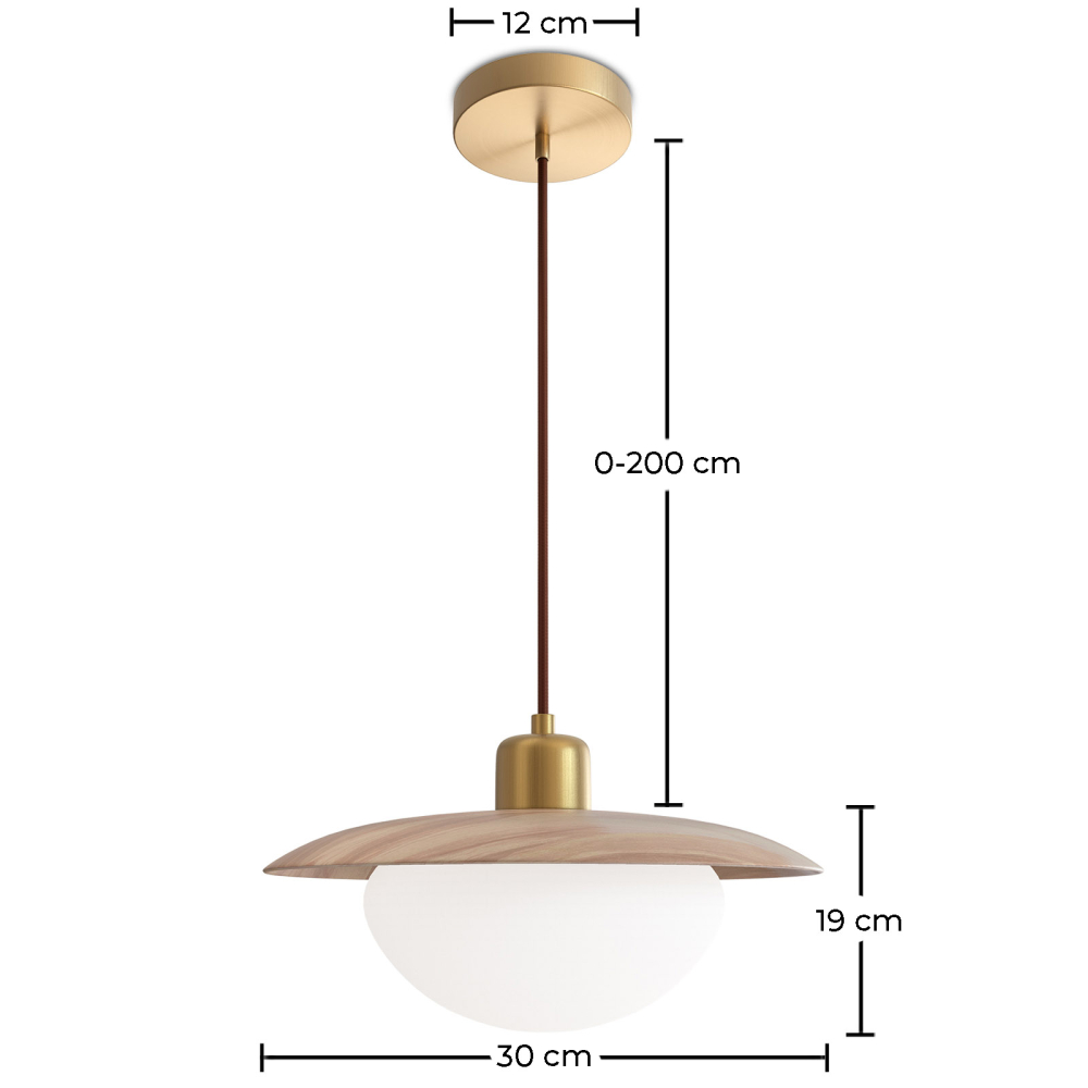 Buy Ceiling Pendant Lamp - Wood - Hapa Natural 61218 - prices