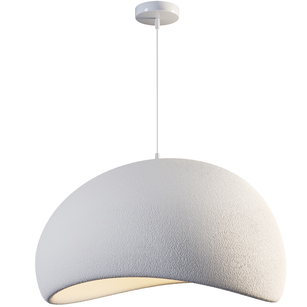 Buy Resin Pendant Lamp - 40CM - Moon White 60671 - in the EU