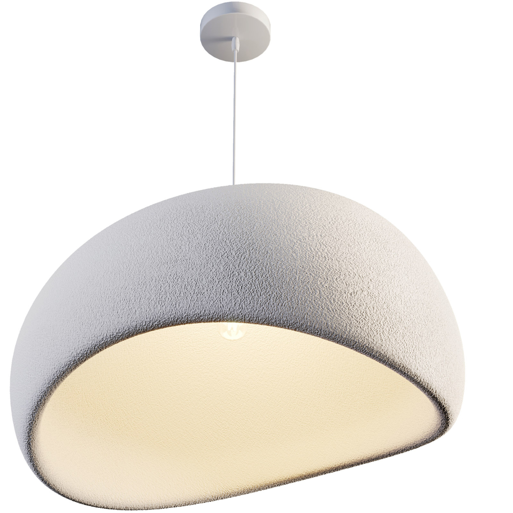 Buy Resin Pendant Lamp - 40CM - Moon White 60671 at MyFaktory