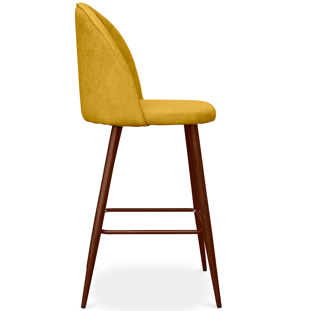 Buy Fabric Upholstered Stool - Scandinavian Design - 66cm- Bennett Yellow 61284 in the Europe