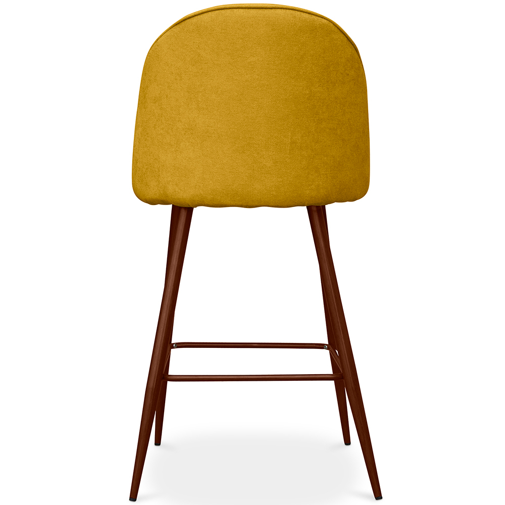 Buy Fabric Upholstered Stool - Scandinavian Design - 66cm- Bennett Yellow 61284 with a guarantee