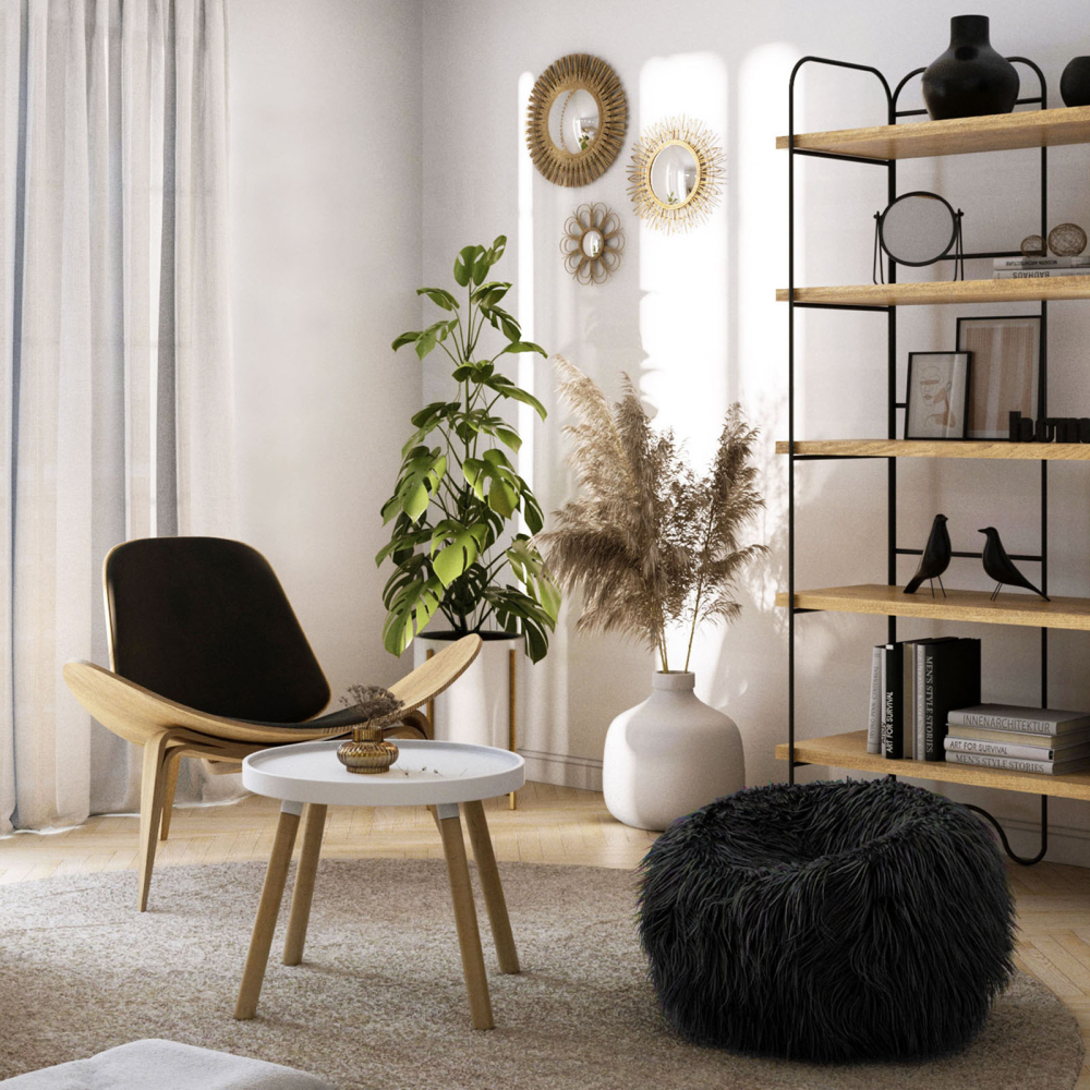 Buy Designer armchair - Scandinavian armchair - Fabric upholstery - Luna Light grey 16773 in the Europe