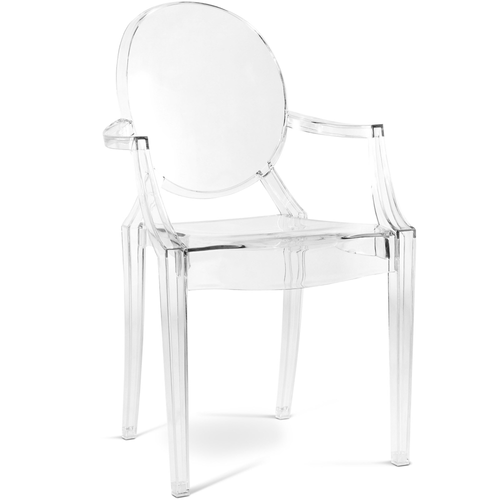 Buy Transparent Dining Chair - Armrest Design - Louis King Transparent 16461 - prices