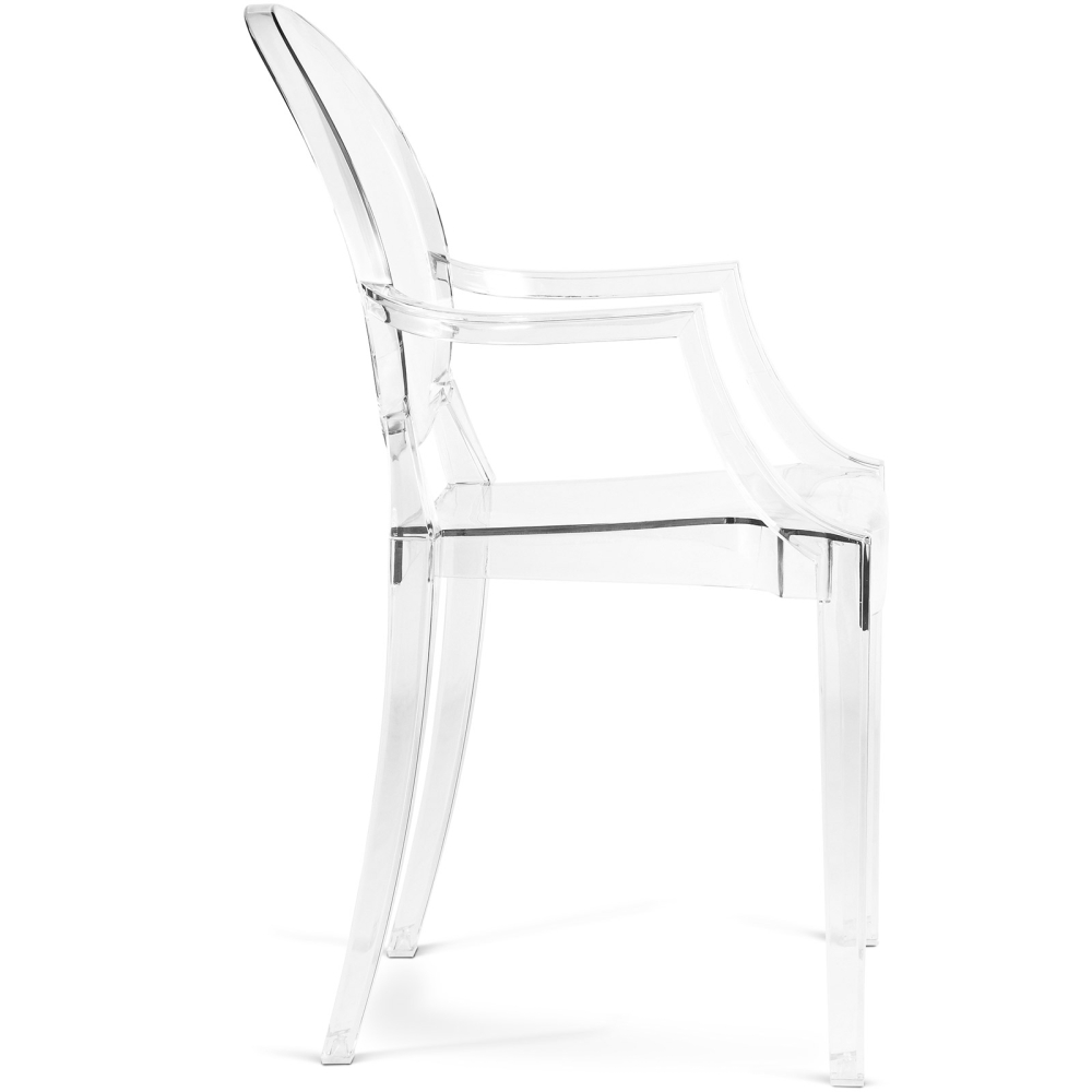 Buy Transparent Dining Chair - Armrest Design - Louis King Transparent 16461 with a guarantee
