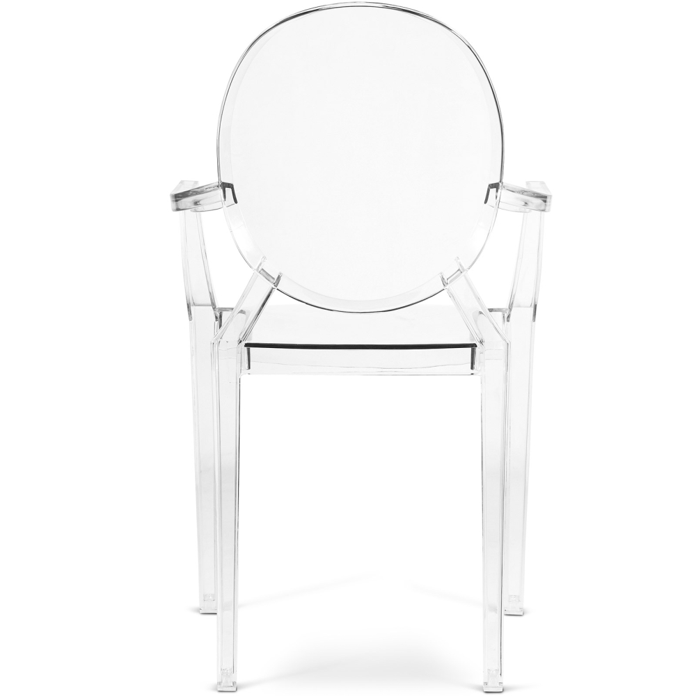 Buy Transparent Dining Chair - Armrest Design - Louis King Transparent 16461 - in the EU