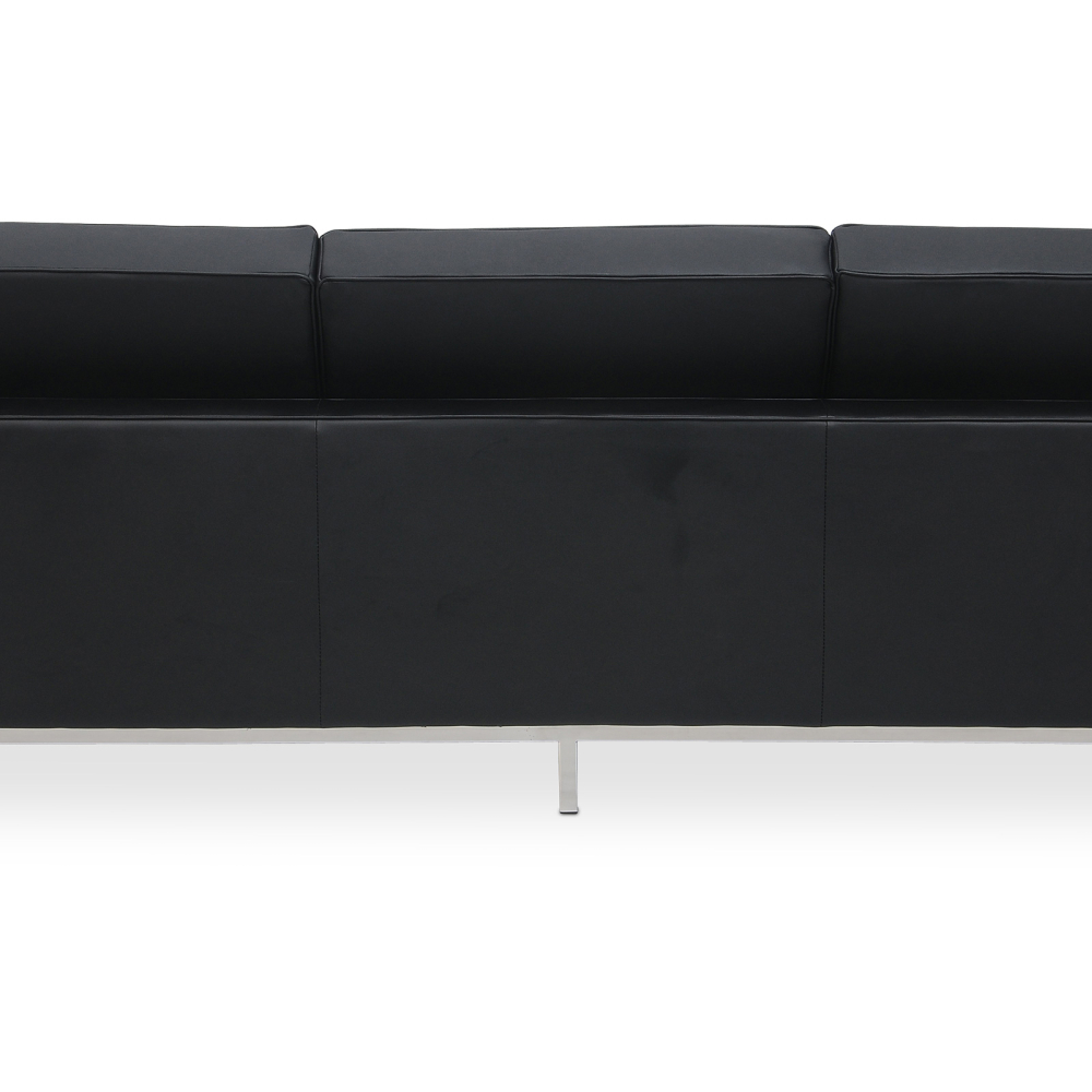 Buy Design Sofa Kanel  (3 seats) - Premium Leather Black 13247 - prices