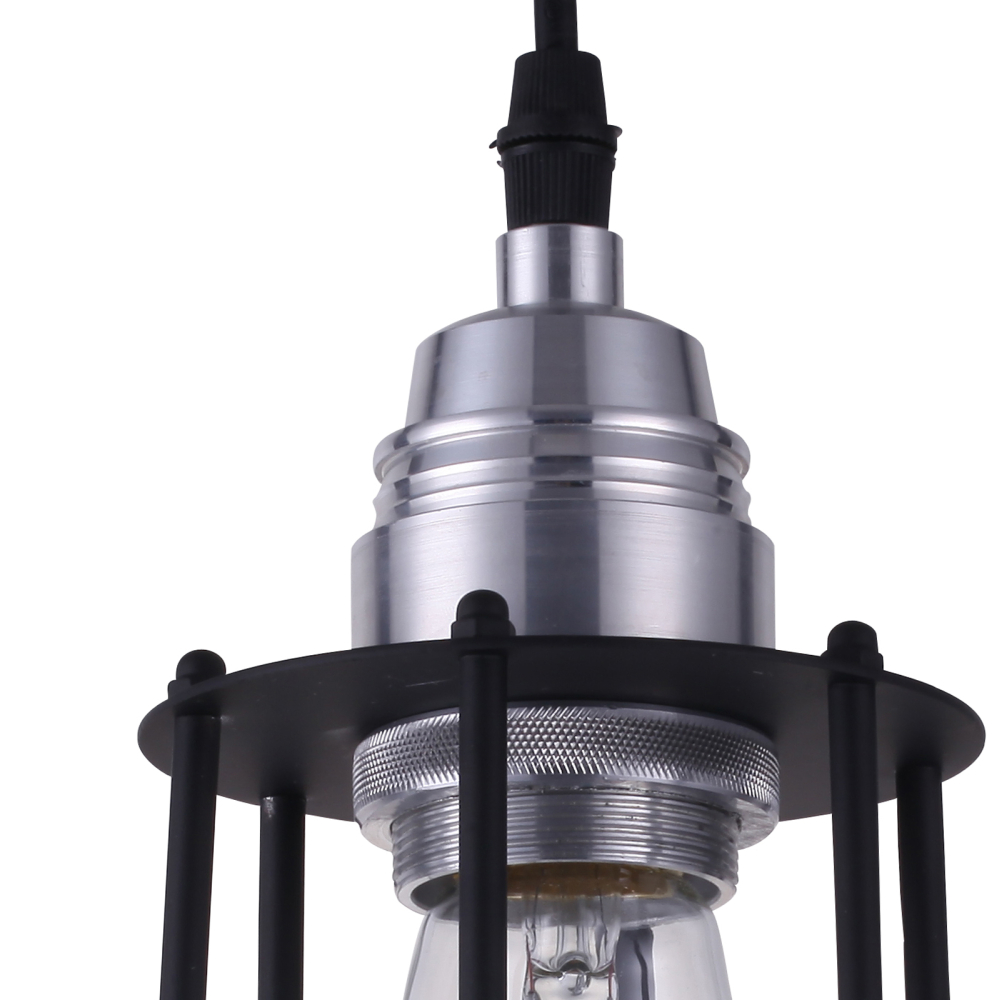 Buy Retro Ceiling Lamp - Cage Design Pendant Lamp - Jula Black 50867 - prices