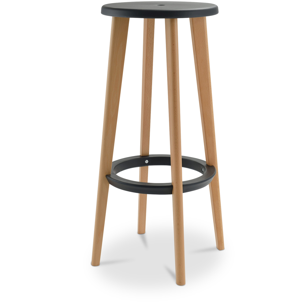 Buy Cesar bar stool 76cm  - Wood Black 58246 - in the EU