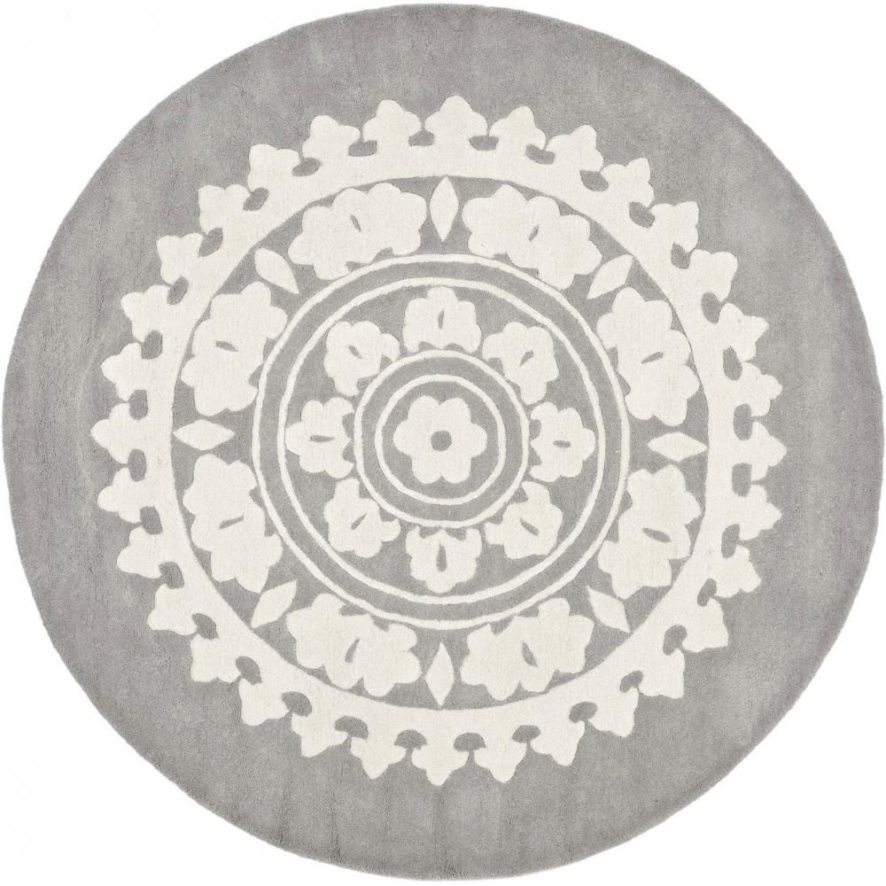  Buy Round Design Rug - Wool - Ruma Light grey 58289 - in the EU