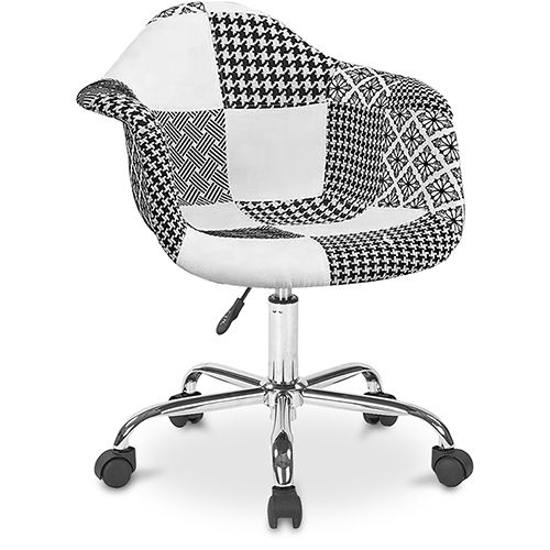  Buy Emery Office Chair White And Black - Patchwork  White / Black 59870 - in the EU