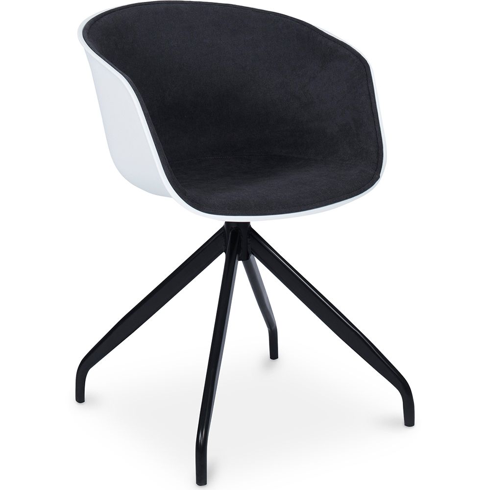  Buy Design White Padded Office Chair with Armrests  Dark grey 59889 - in the EU
