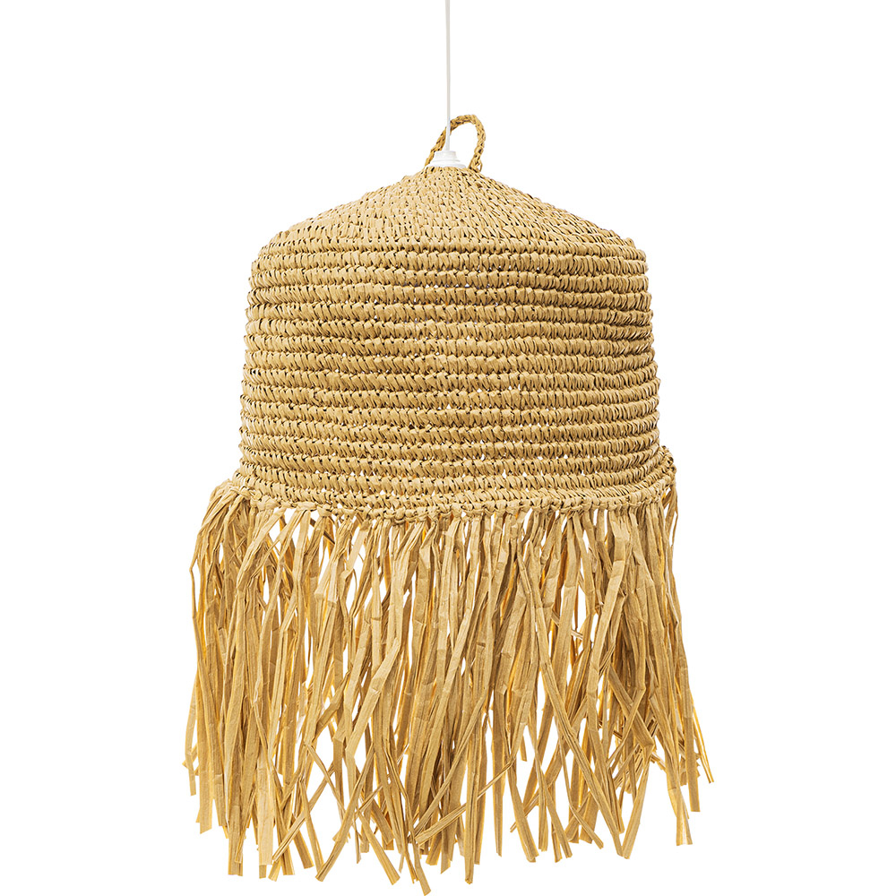  Buy Hanging Lamp Boho Bali Design Natural Rattan - Hiue Natural wood 60050 - in the EU
