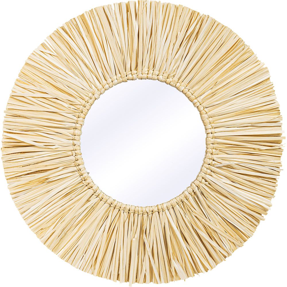  Buy Wall Mirror - Boho Bali Round Design (60 cm) - Gaui Natural wood 60057 - in the EU