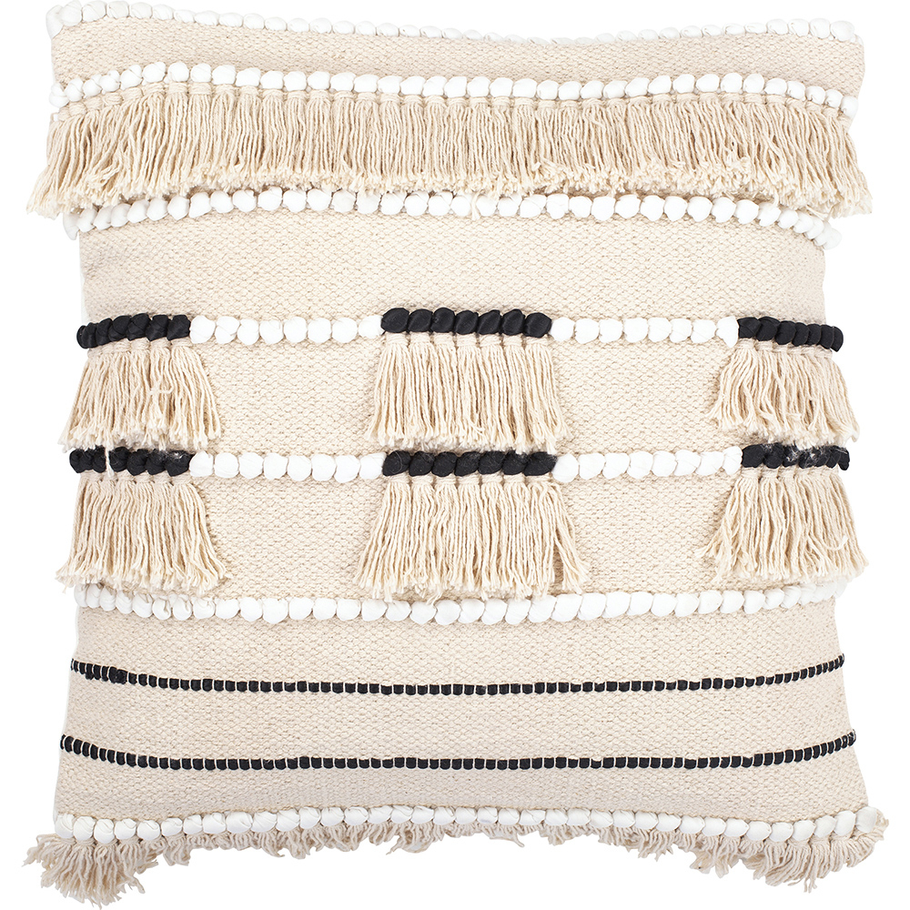  Buy Square Cotton Cushion in Boho Bali Style cover + filling - Joan White 60184 - in the EU