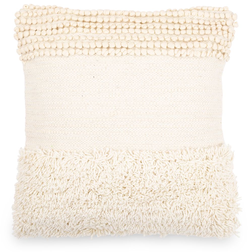  Buy Square Cushion in Boho Bali Style, Cotton & Wool cover + filling - Margaret White 60188 - in the EU