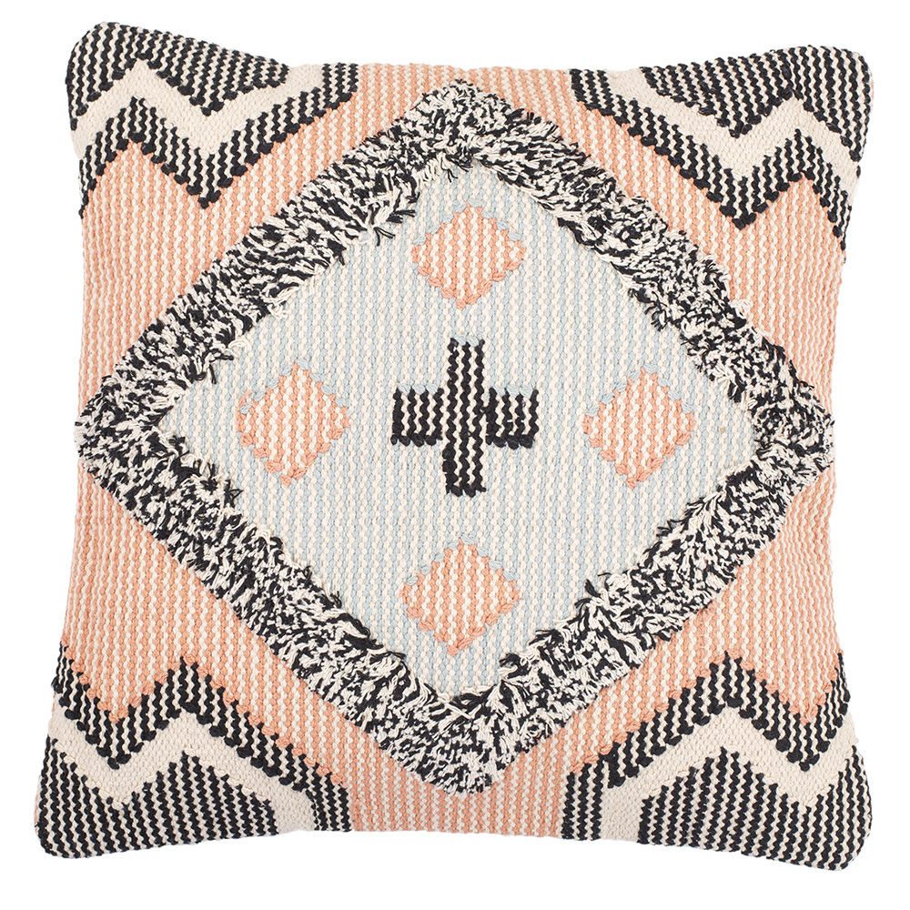  Buy Square Cotton Cushion in Boho Bali Style cover + filling - Revenna Multicolour 60191 - in the EU