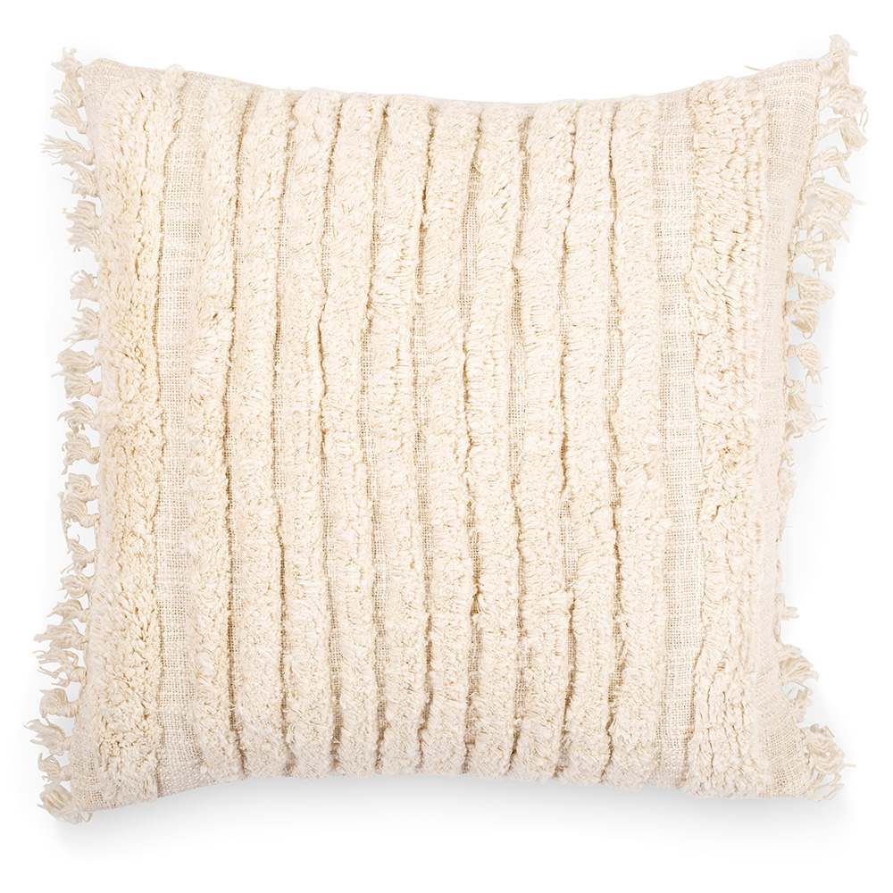  Buy Square Cotton Cushion in Boho Bali Style cover + filling - Forala Cream 60210 - in the EU