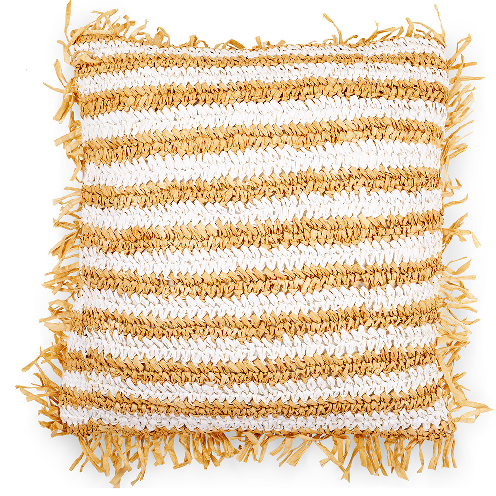  Buy Square Boho Bali Cushion, Raffia cover + filling - Candice Cream 60213 - in the EU