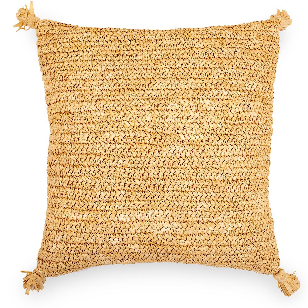  Buy Square Boho Bali Cushion, Raffia cover + filling - Carol Cream 60217 - in the EU