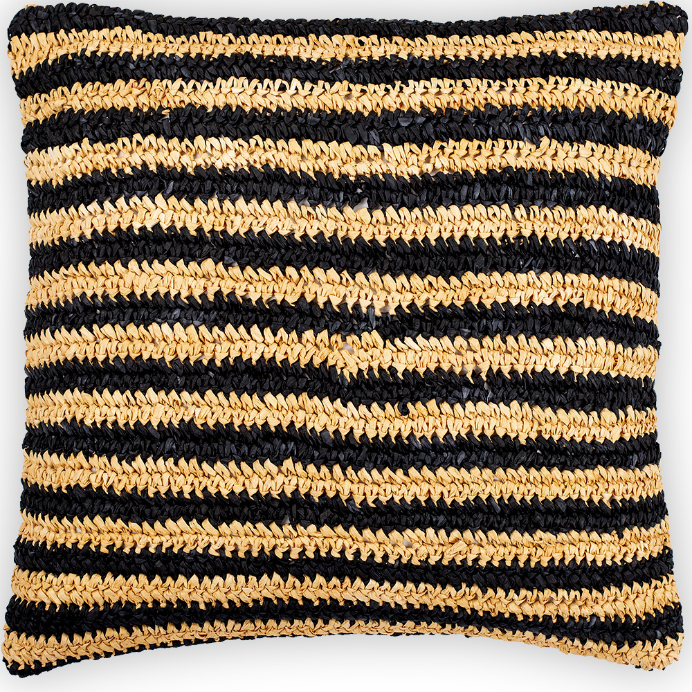  Buy Square Boho Bali Cushion, Raffia cover + filling - Chelsea Beige 60224 - in the EU