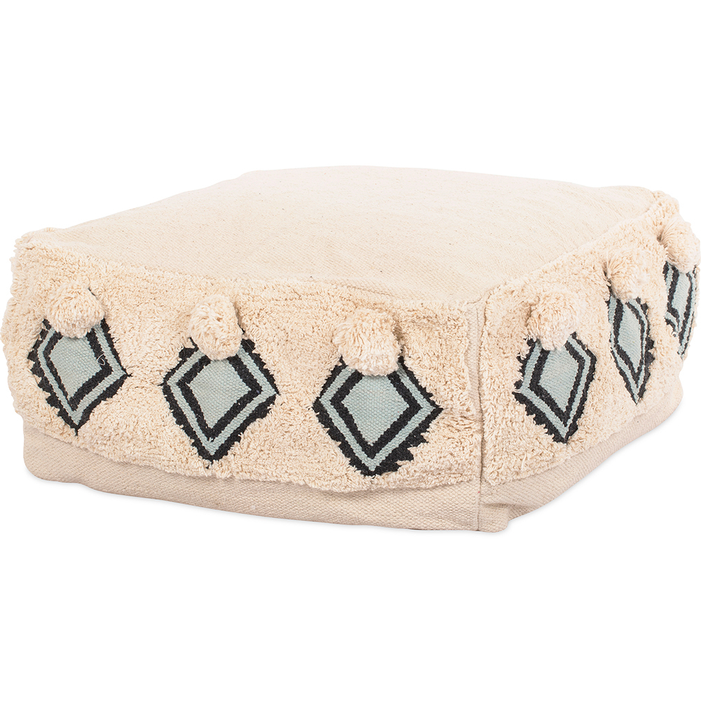  Buy Pouffe Boho Bali , Square in Cotton - Iris Bali Cream 60245 - in the EU