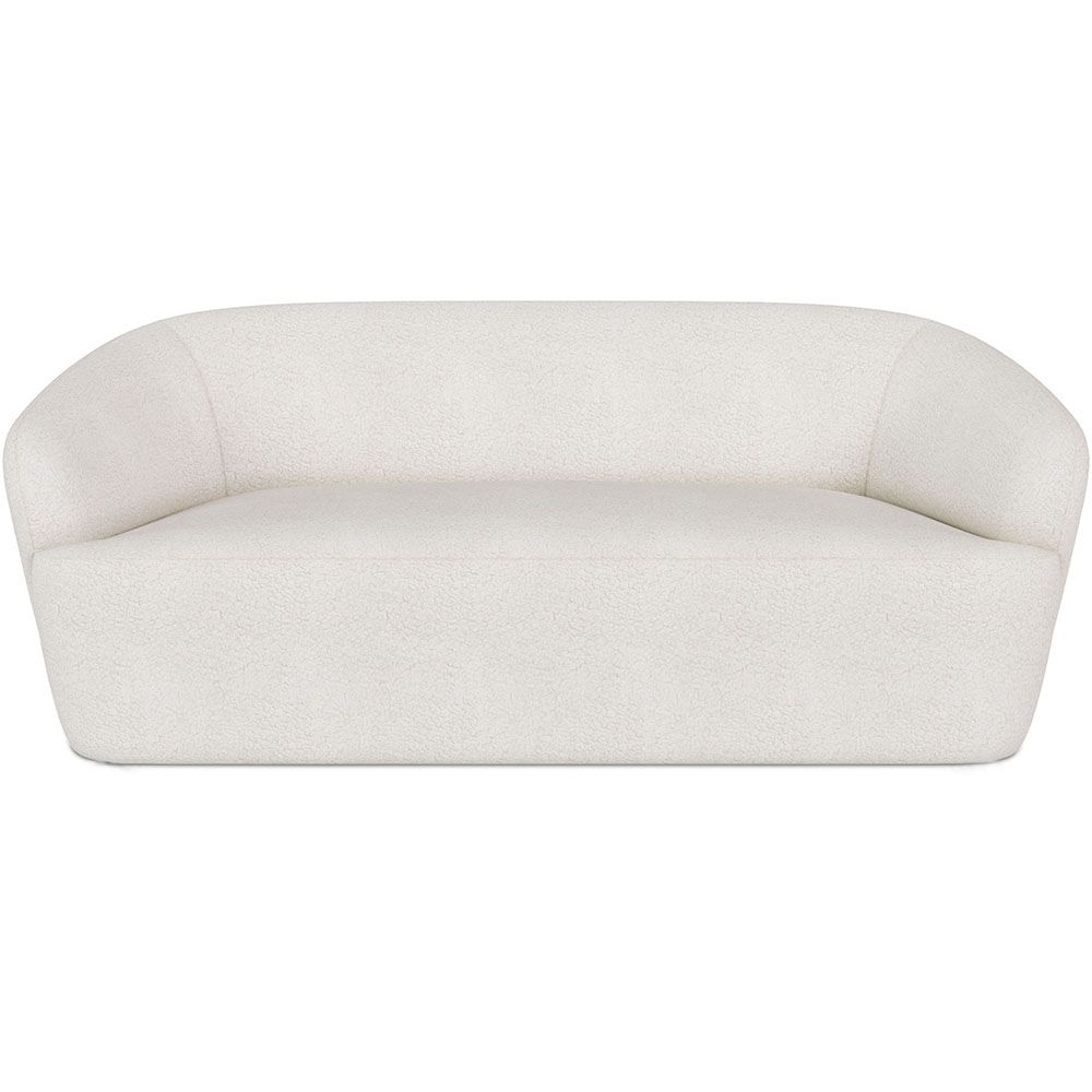  Buy Curved Sofa - 2 Seater - Boucle Fabric - Curva White 60629 - in the EU