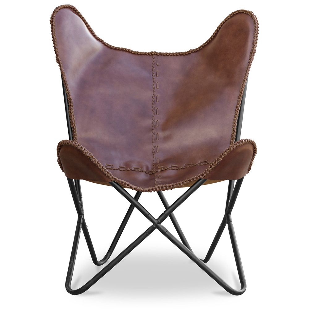  Buy Butterfly chair - brown leather - Cuik Chocolate 58895 - in the EU
