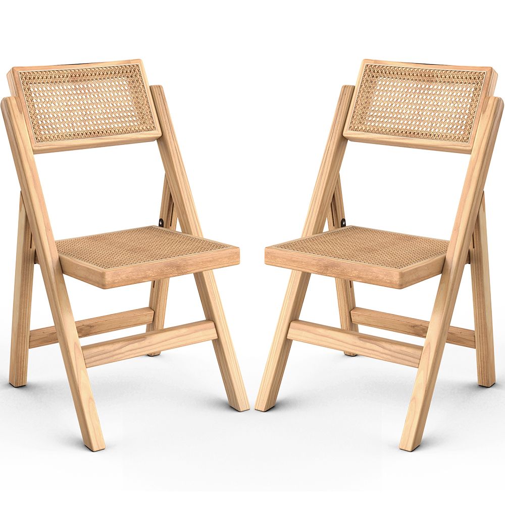  Buy 2 pack of Dining chair in Canage rattan and wood -  Bama Natural wood 61229 - in the EU