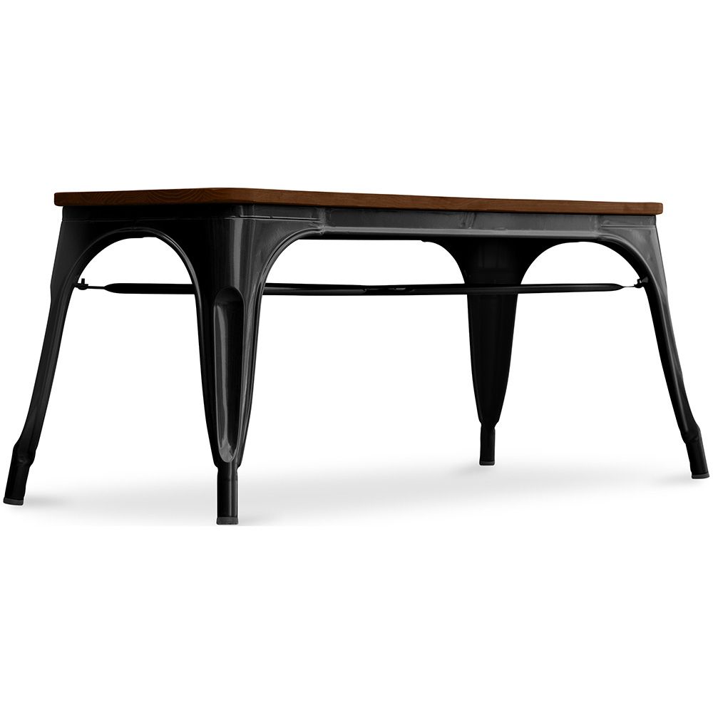  Buy Bistrot Metalix Bench Industrial Style - Dark Wood Black 58436 - in the EU