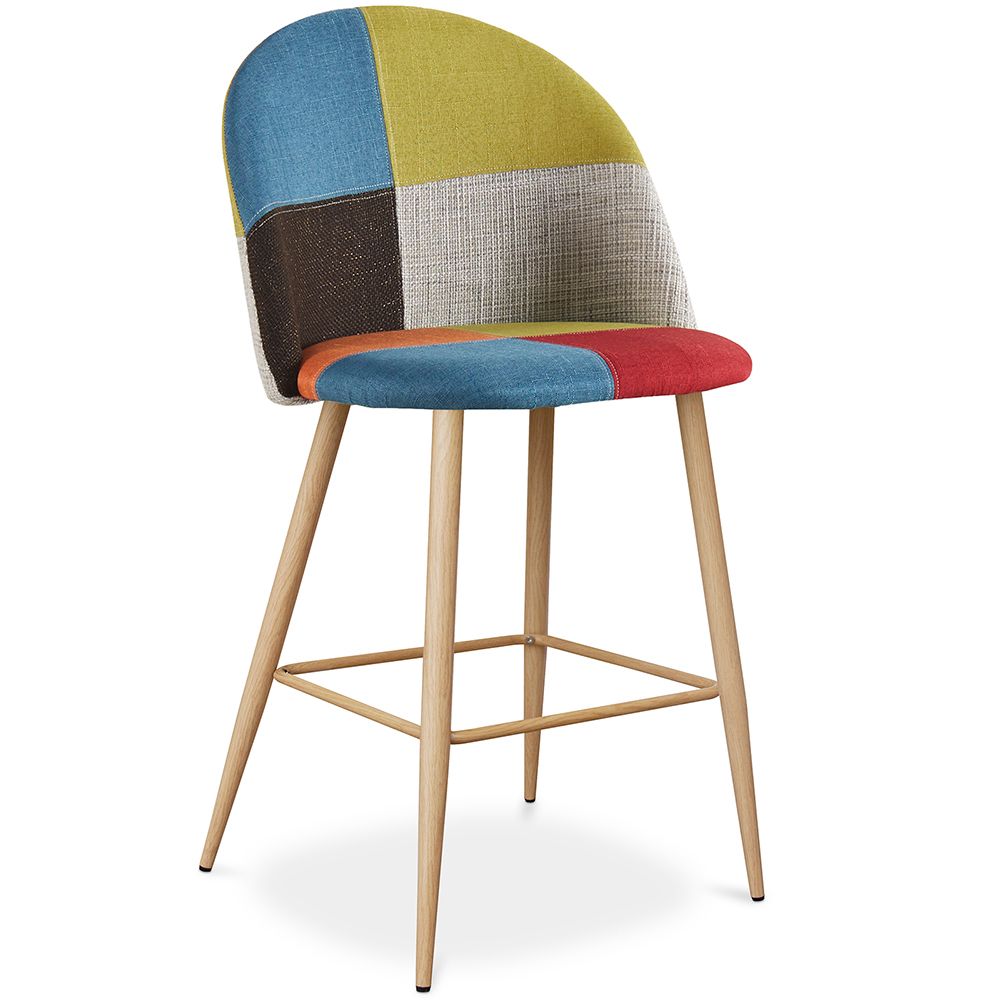  Buy Patchwork Upholstered Stool - Scandinavian Style - 66cm - Bennett  Multicolour 61293 - in the EU