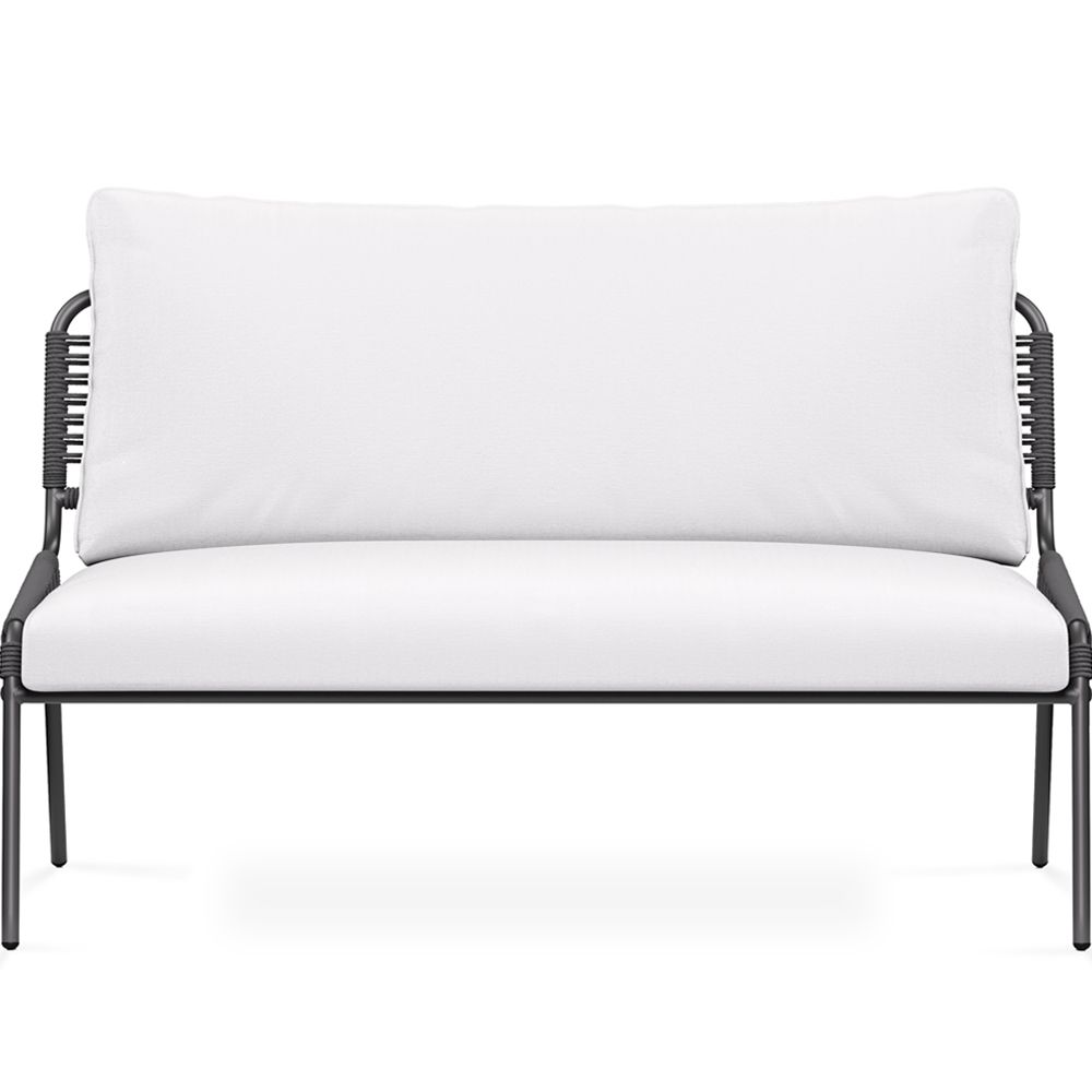  Buy Outdoor Sofa 135cm - Aluminum and Synthetic Rattan - Brewa Grey 61463 - in the EU
