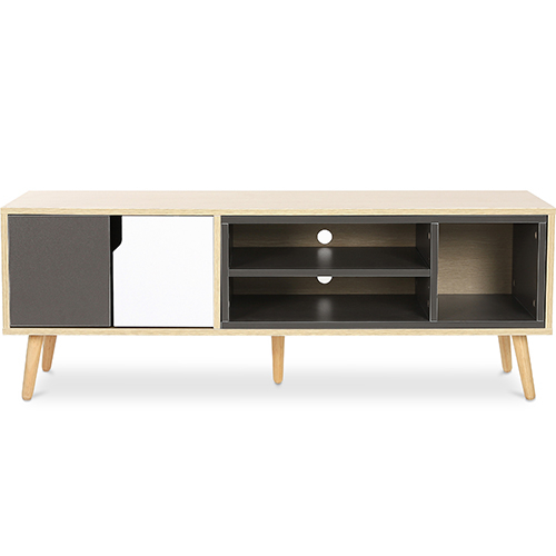  Buy Wooden TV Stand - Scandinavian Design - Freya  Grey 59659 - in the EU