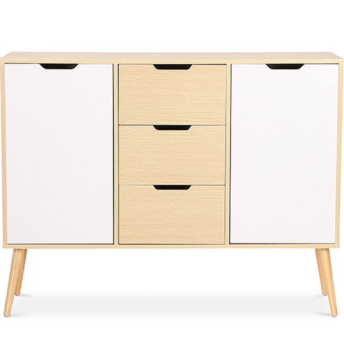  Buy Wooden Sideboard - Scandinavian Design - 3 drawers - Regir Natural wood 59652 - in the EU