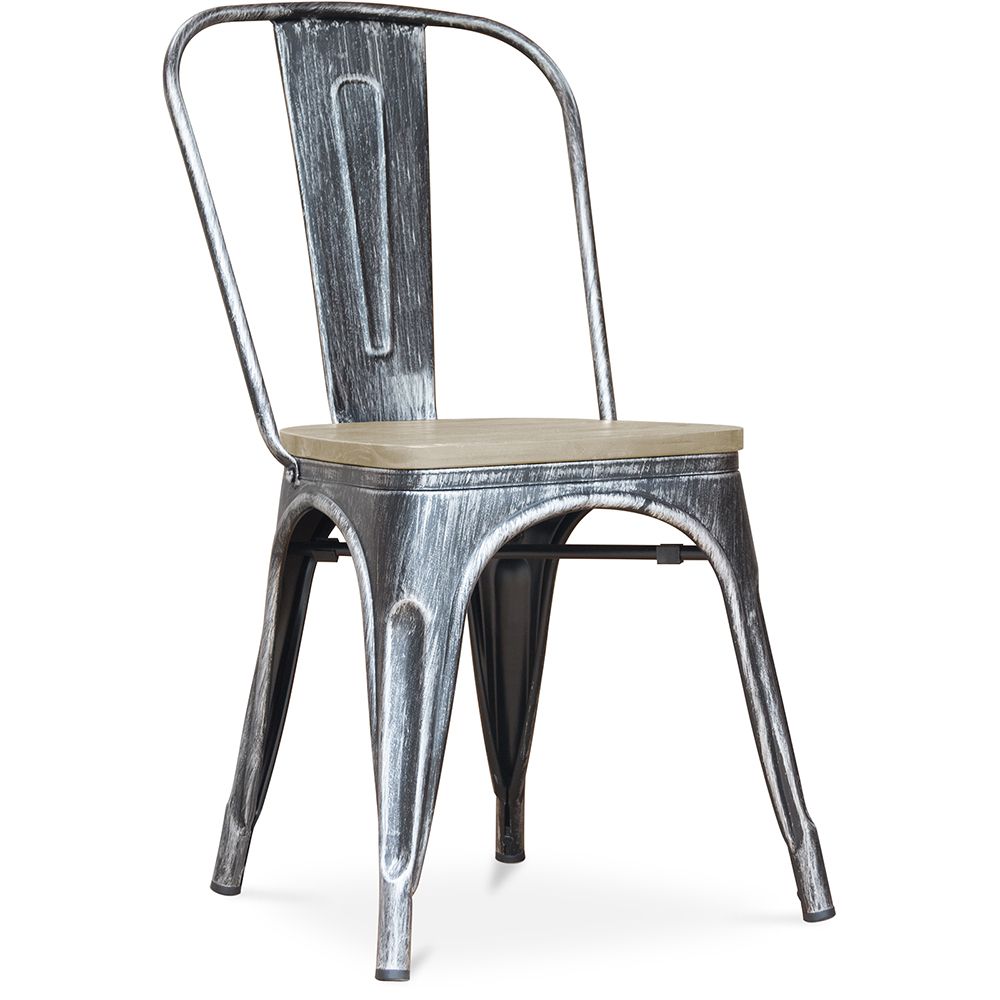  Buy Bistrot Metalix Chair - Metal and Light Wood Industriel 59707 - in the EU