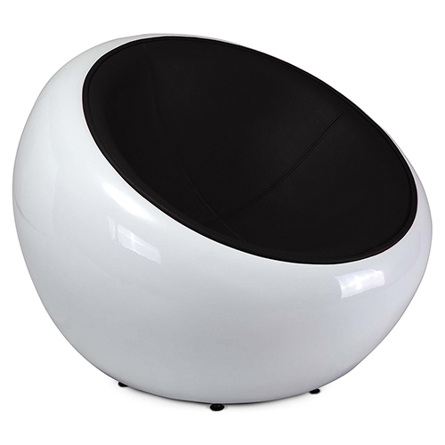  Buy Pada Ball Chair Armchair - Faux Leather Black 13195 - in the EU
