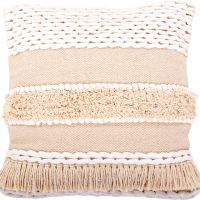 Buy Square Cotton Cushion in Boho Bali Style cover + filling - Hera White 60183 - in the EU