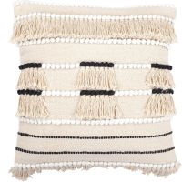 Square Cotton Cushion in Boho Bali Style cover + filling - Joan White 60184 photo 1 Buy Square Cotton Cushion in Boho Bali Style cover + filling - Joan White 60184 - in the EU