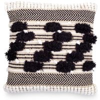 Square Cotton Cushion in Boho Bali Style cover + filling - Safira Grey 60193 photo 1 Buy Square Cotton Cushion in Boho Bali Style cover + filling - Safira Grey 60193 - in the EU