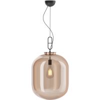 Glass pendant light in modern design, metal and glass - Crada - Big Amber 60403 photo 1 Buy Glass pendant light in modern design, metal and glass - Crada - Big Amber 60403 - in the EU