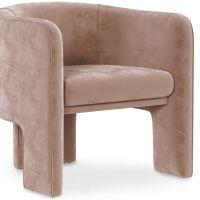 Velvet Upholstered Armchair - Connor Cream 60700 photo 5 Buy Velvet Upholstered Armchair - Connor Cream 60700 home delivery