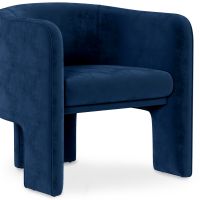 Velvet Upholstered Armchair - Connor Dark blue 60700 photo 6 Buy Velvet Upholstered Armchair - Connor Dark blue 60700 - in the EU