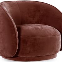 Curved Velvet Upholstered Armchair - William Chocolate 60692 photo 9 Buy Curved Velvet Upholstered Armchair - William Chocolate 60692 in the Europe