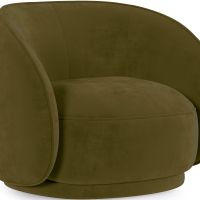 Curved Velvet Upholstered Armchair - William Olive 60692 photo 5 Buy Curved Velvet Upholstered Armchair - William Olive 60692 home delivery