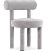 Dining Chair - Upholstered in Velvet - Reece Light grey 60708 photo 2 Buy Dining Chair - Upholstered in Velvet - Reece Light grey 60708 - prices