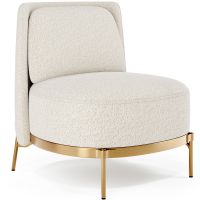 Designer Armchair - Upholstered in Bouclé Fabric - Sabah White 61015 photo 1 Buy Designer Armchair - Upholstered in Bouclé Fabric - Sabah White 61015 - in the EU