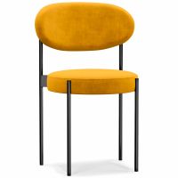Dining Chair - Upholstered in Velvet - Black Metal - Martha Yellow 61003 photo 9 Buy Dining Chair - Upholstered in Velvet - Black Metal - Martha Yellow 61003 in the Europe