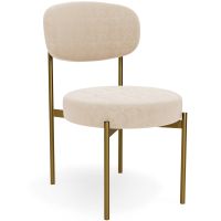 Dining Chair - Upholstered in Velvet - Golden metal - Ara Beige 61166 photo 1 Buy Dining Chair - Upholstered in Velvet - Golden metal - Ara Beige 61166 - in the EU