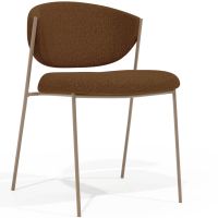 Dining chair - Upholstered in Bouclé Fabric - Vara Chocolate 61150 photo 2 Buy Dining chair - Upholstered in Bouclé Fabric - Vara Chocolate 61150 - prices